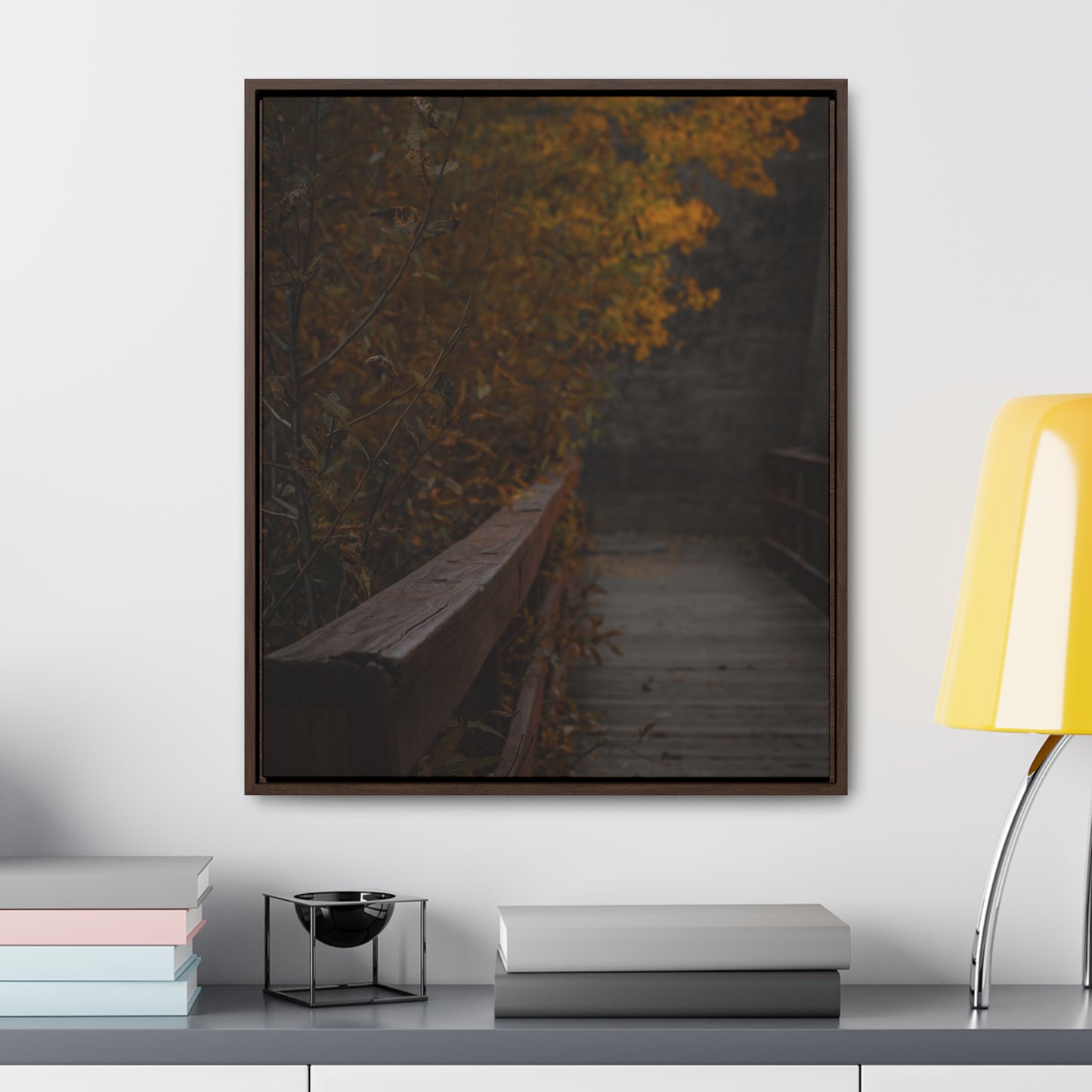 An Autumn Bridge Gallery Canvas Wraps, Vertical Frame