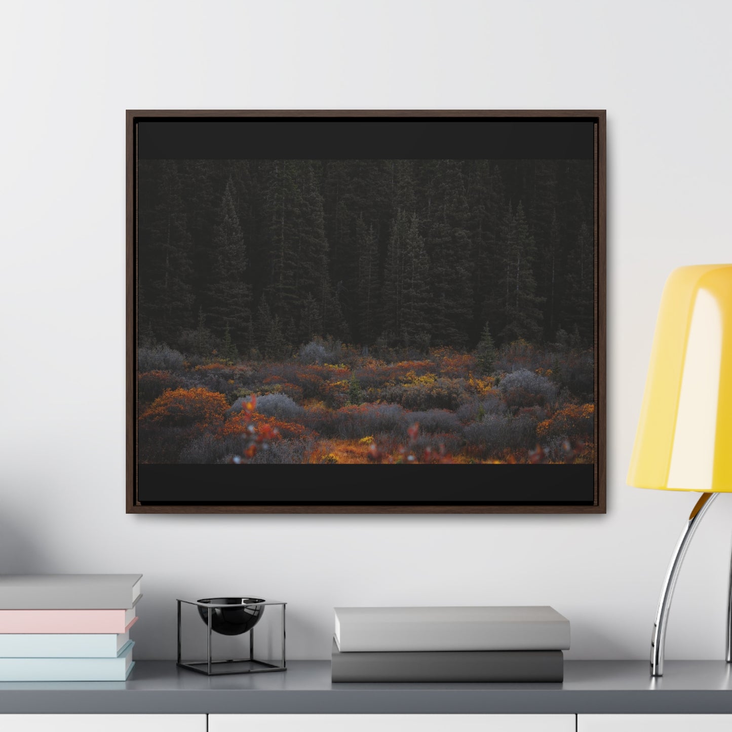 Moody Forest Framed Gallery Canvas