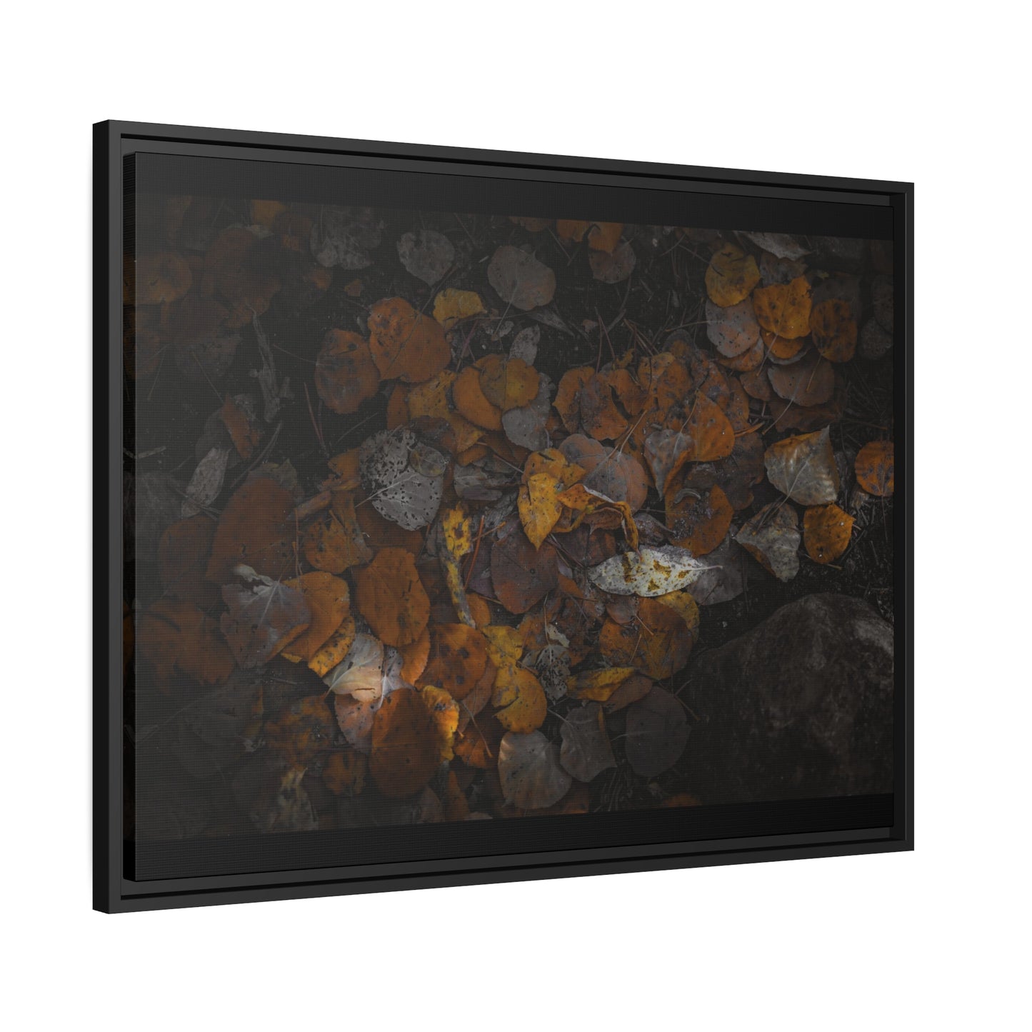 Earthy Forest Floor Wrapped Framed Canvas