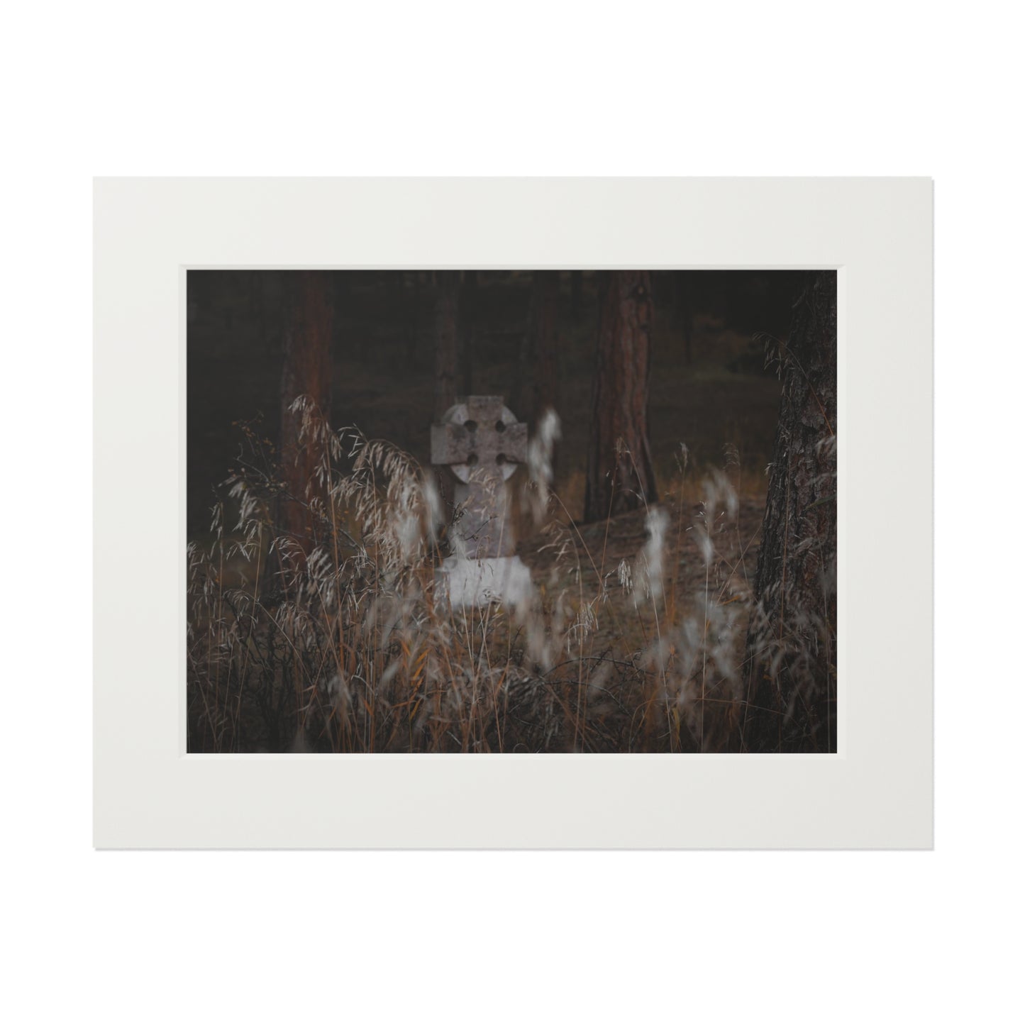 "The Headstone" Fine Art Prints (Passepartout Paper Frame)