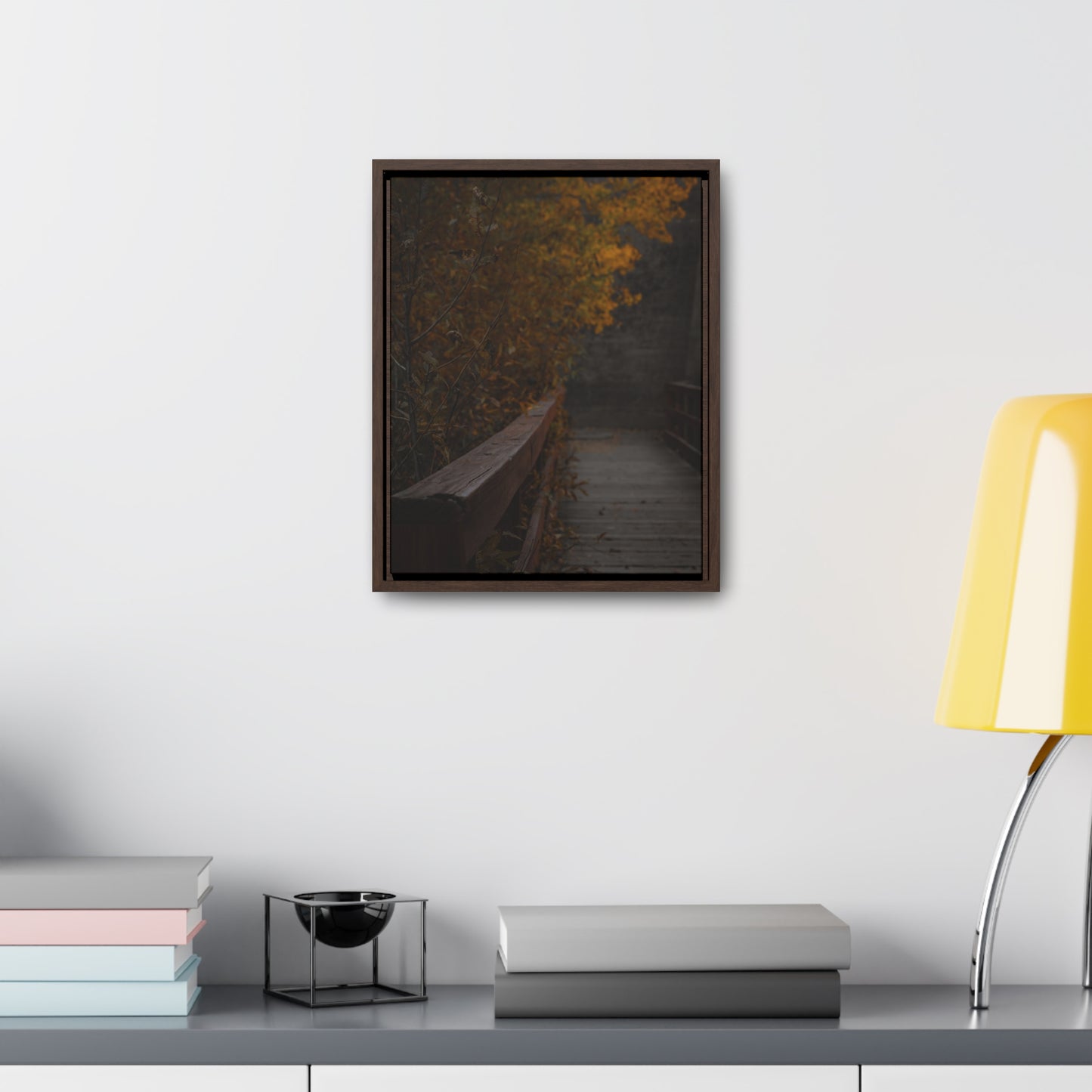 An Autumn Bridge Gallery Canvas Wraps, Vertical Frame