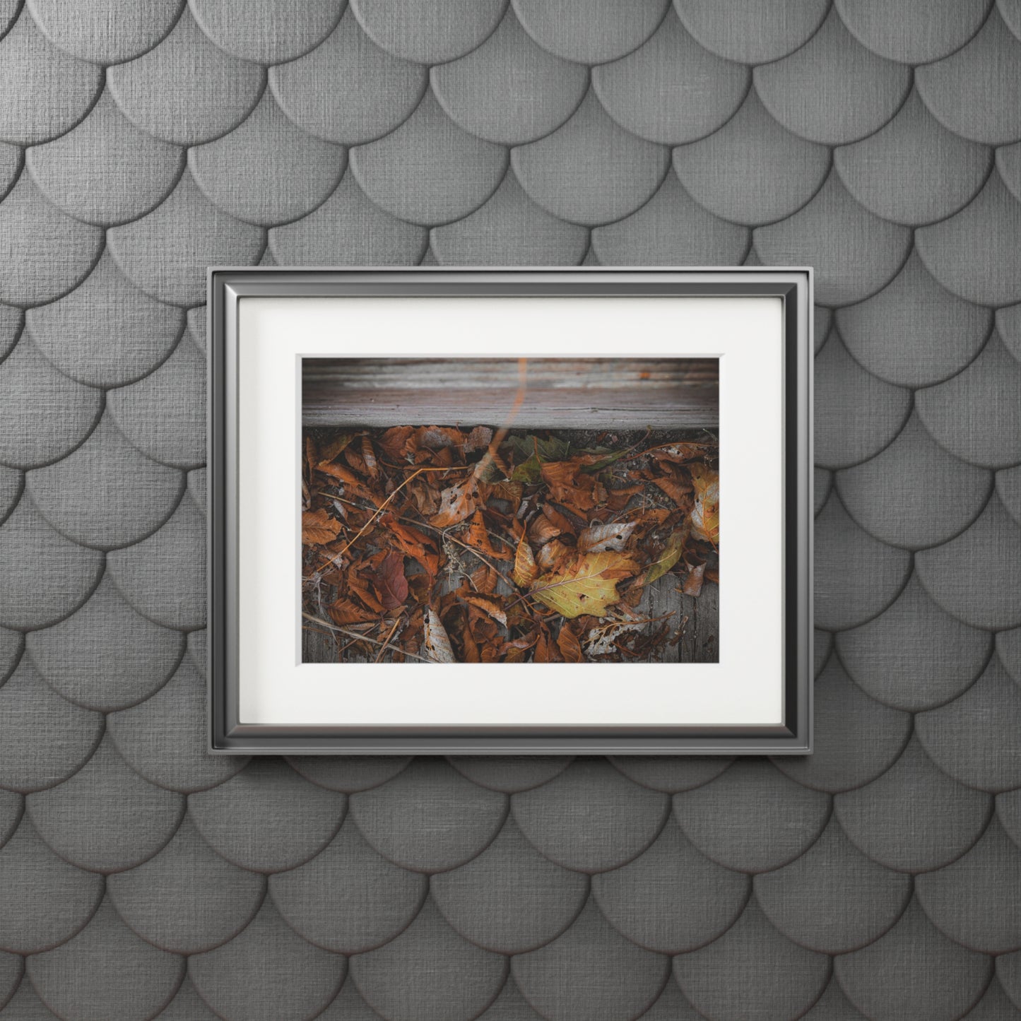 "Leaves on a Bridge" Fine Art Prints (Passepartout Paper Frame)