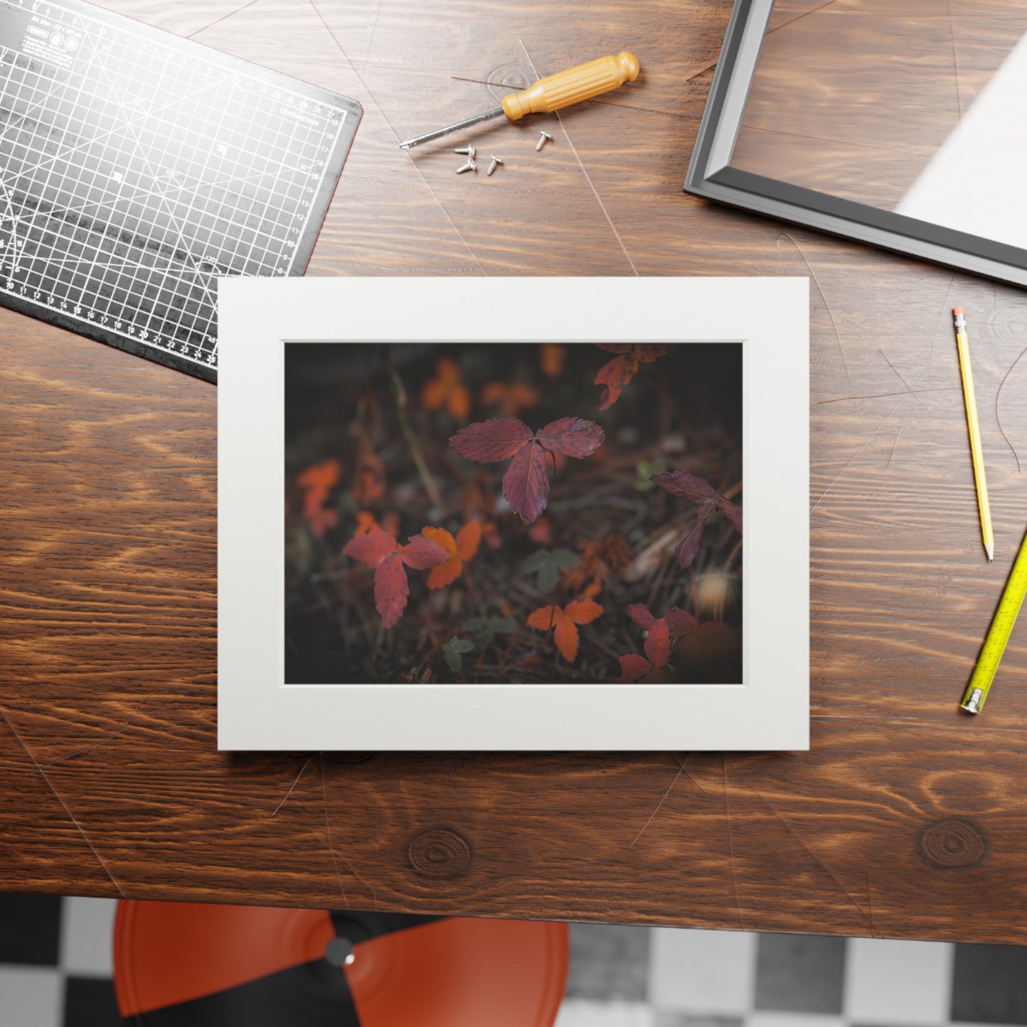 "Autumn Leaves" Fine Art Prints (Passepartout Paper Frame)