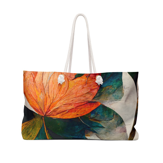 "Water Blooms" Oversized Weekender Bag