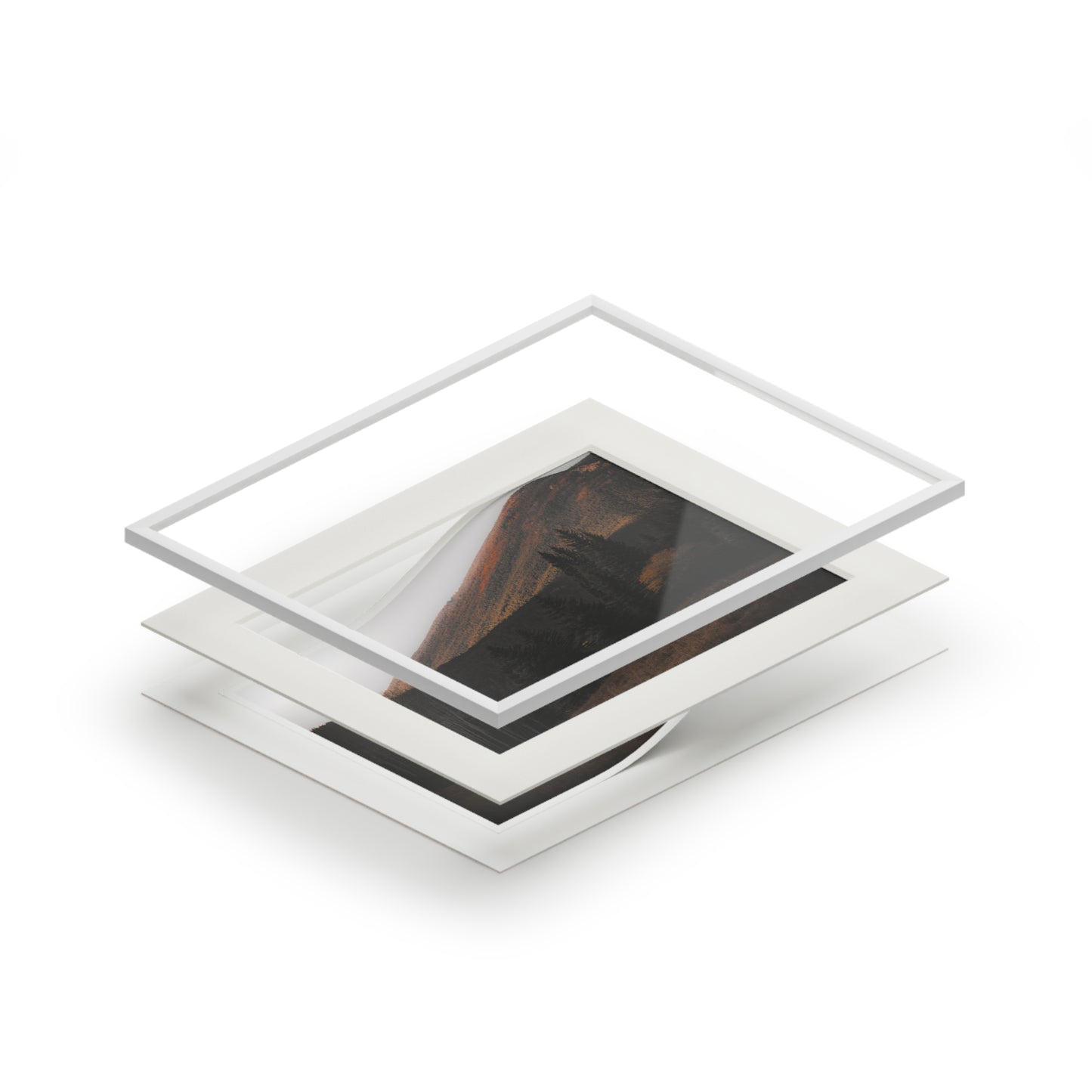 "Evening Glow" Fine Art Prints (Passepartout Paper Frame)