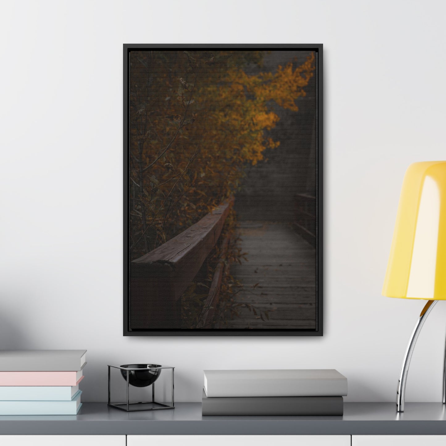 An Autumn Bridge Gallery Canvas Wraps, Vertical Frame