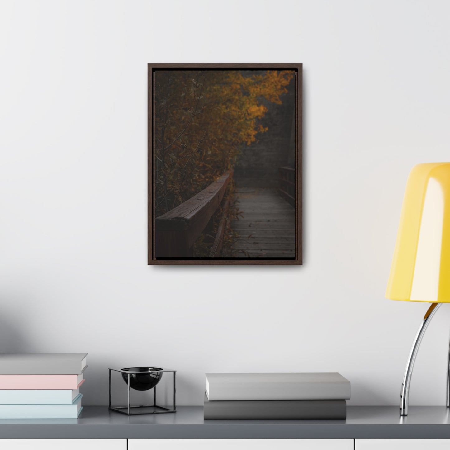 An Autumn Bridge Gallery Canvas Wraps, Vertical Frame