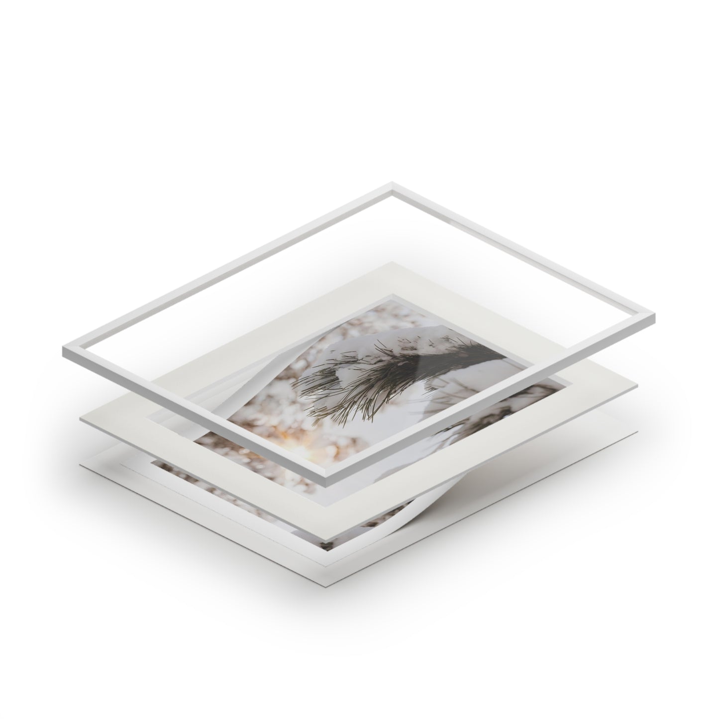 "Sun & the Snow" Fine Art Prints (Passepartout Paper Frame)