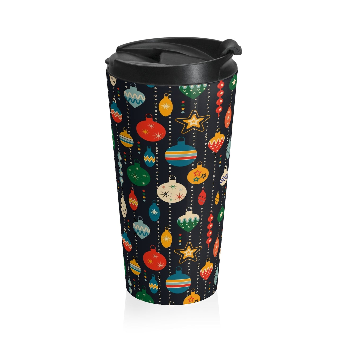 "Retro Ornaments" Stainless Steel Travel Mug