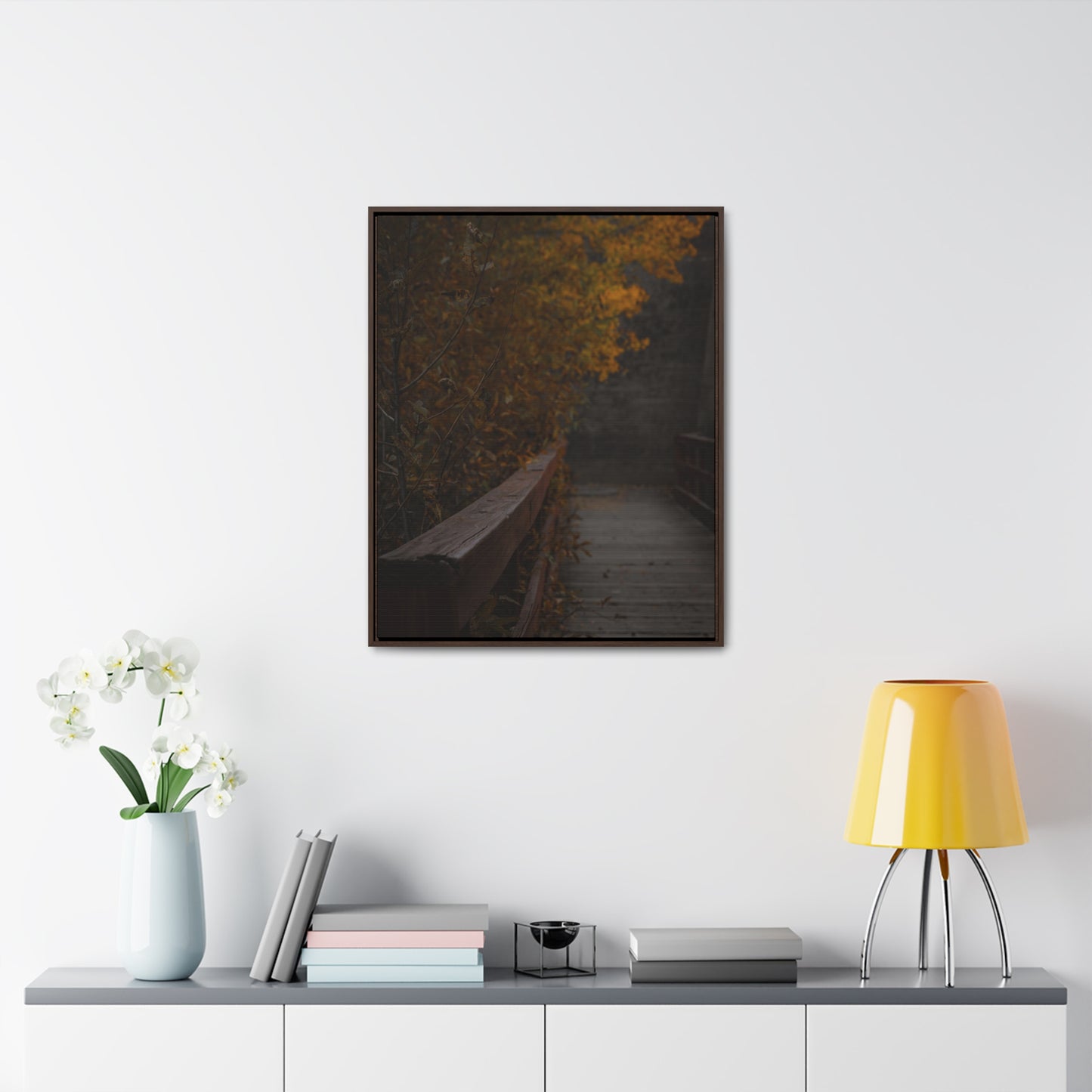 An Autumn Bridge Gallery Canvas Wraps, Vertical Frame