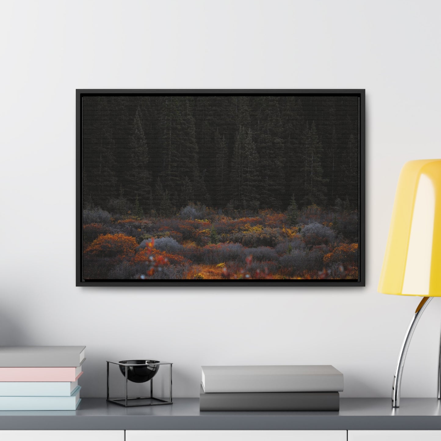 Moody Forest Framed Gallery Canvas