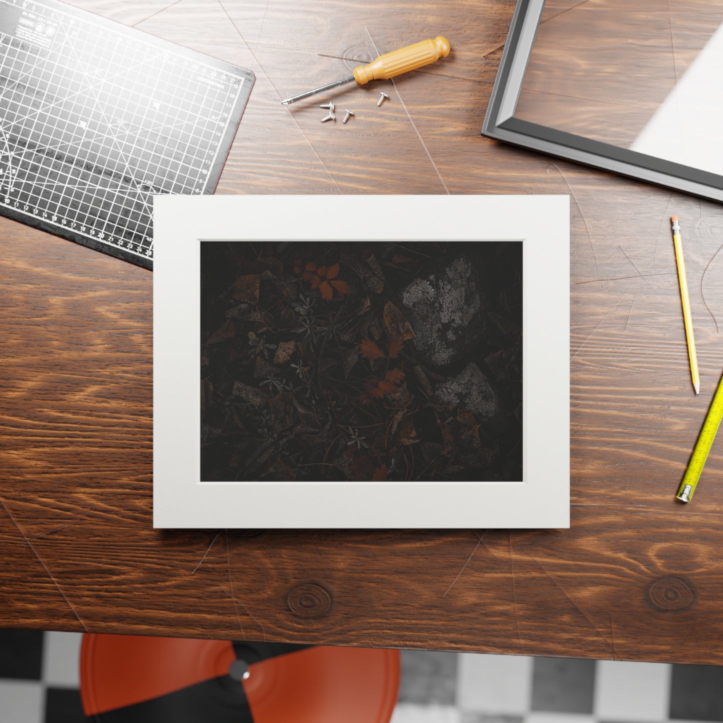 "Autumn's Floor" Fine Art Prints (Passepartout Paper Frame)