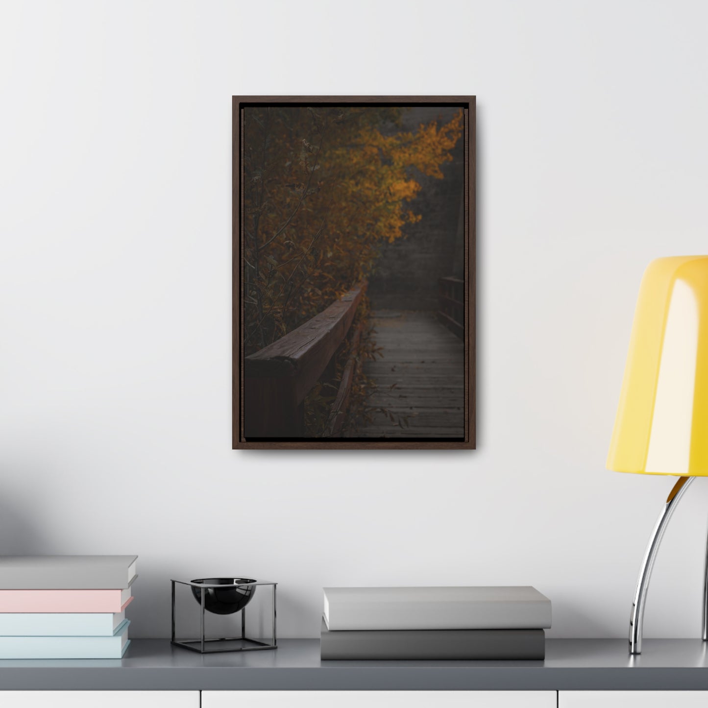 An Autumn Bridge Gallery Canvas Wraps, Vertical Frame