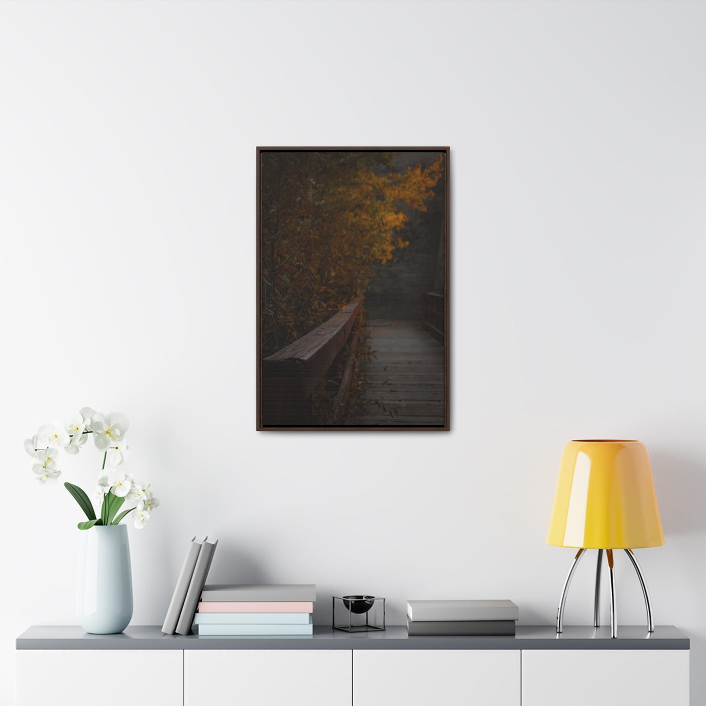 An Autumn Bridge Gallery Canvas Wraps, Vertical Frame