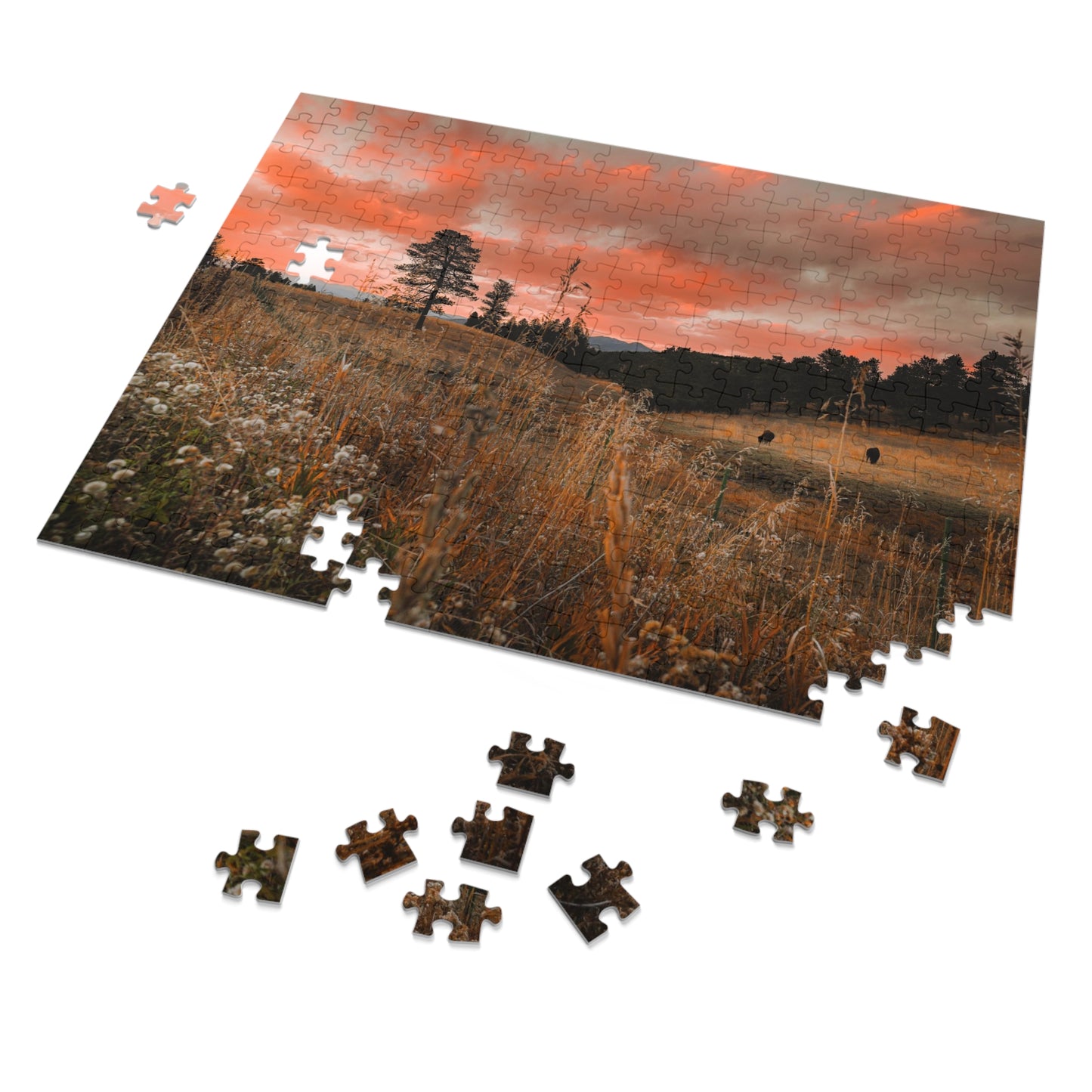 "Mountain Sunset" Jigsaw Puzzle (30, 110, 252, 500,1000-Piece)