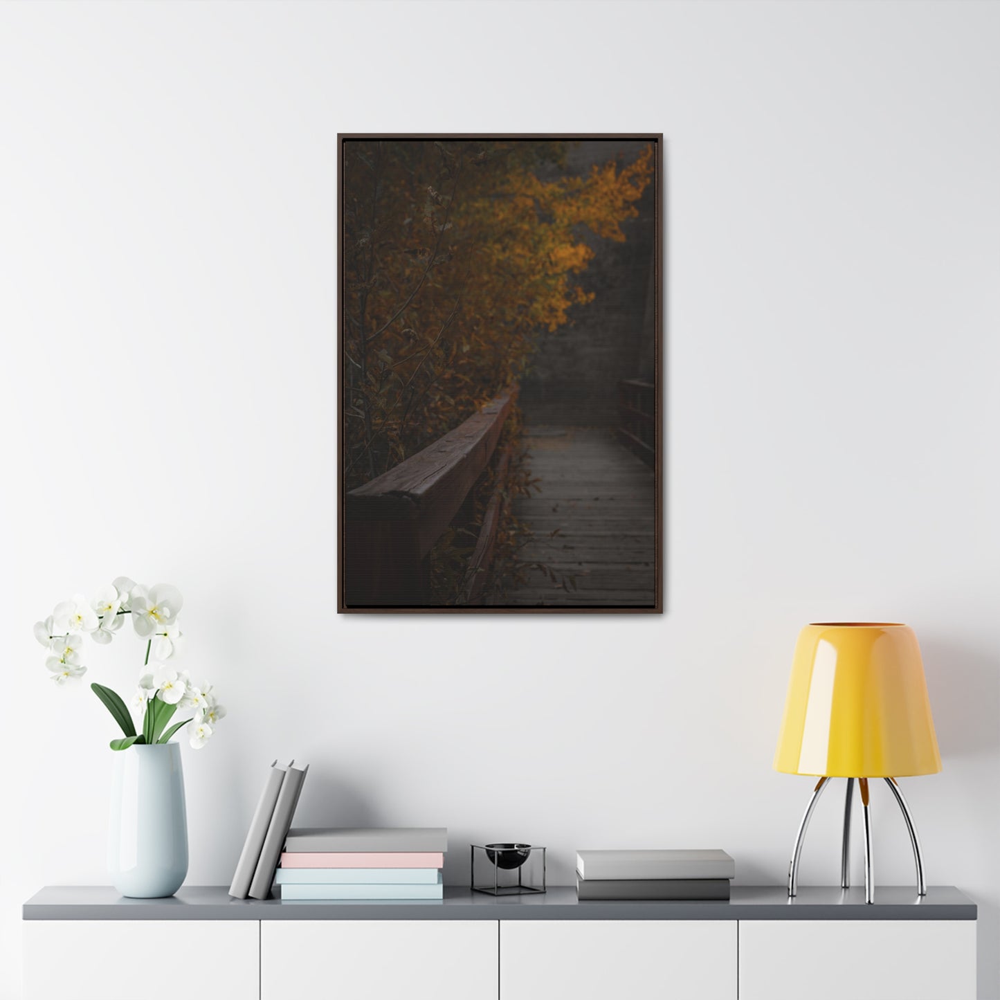 An Autumn Bridge Gallery Canvas Wraps, Vertical Frame