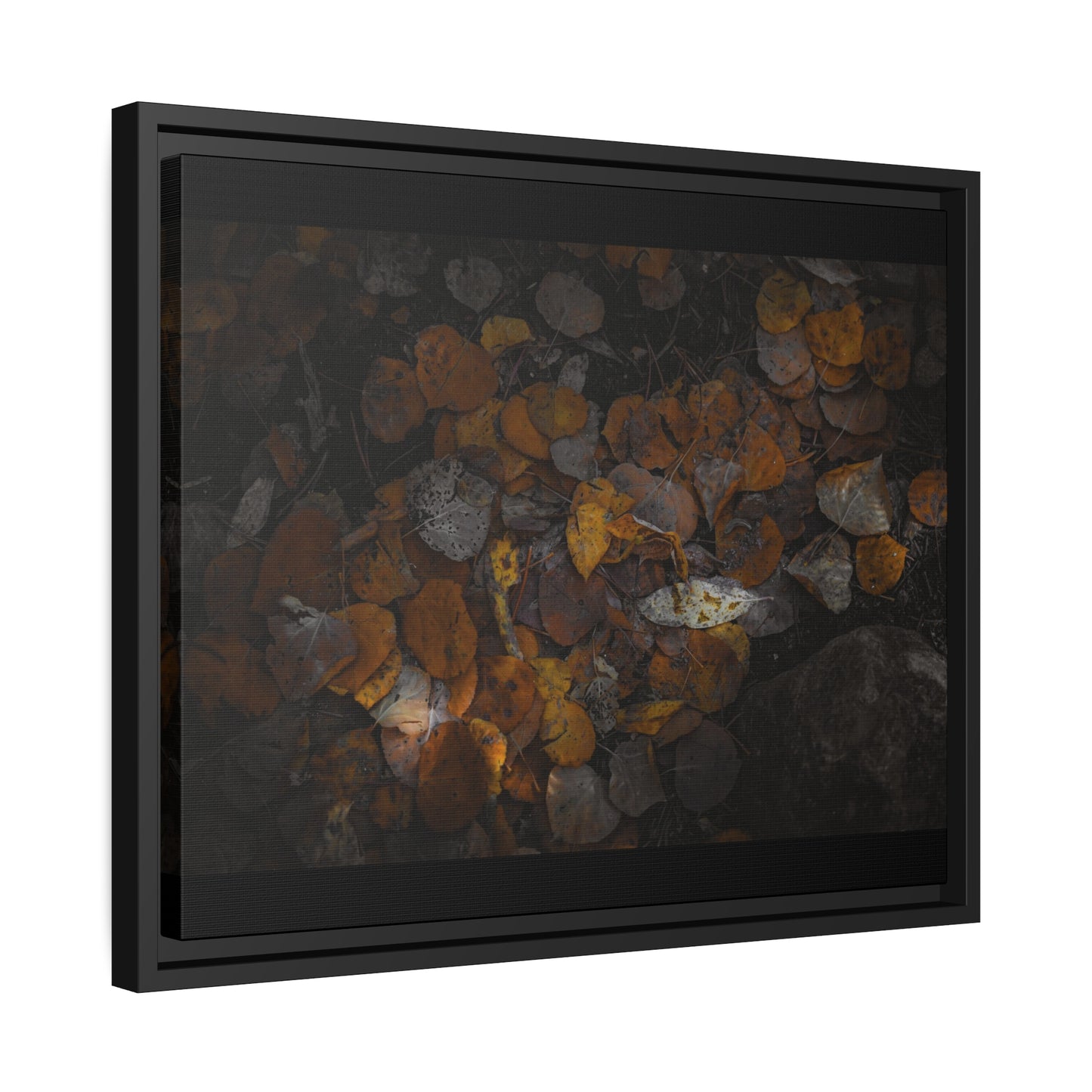 Earthy Forest Floor Wrapped Framed Canvas