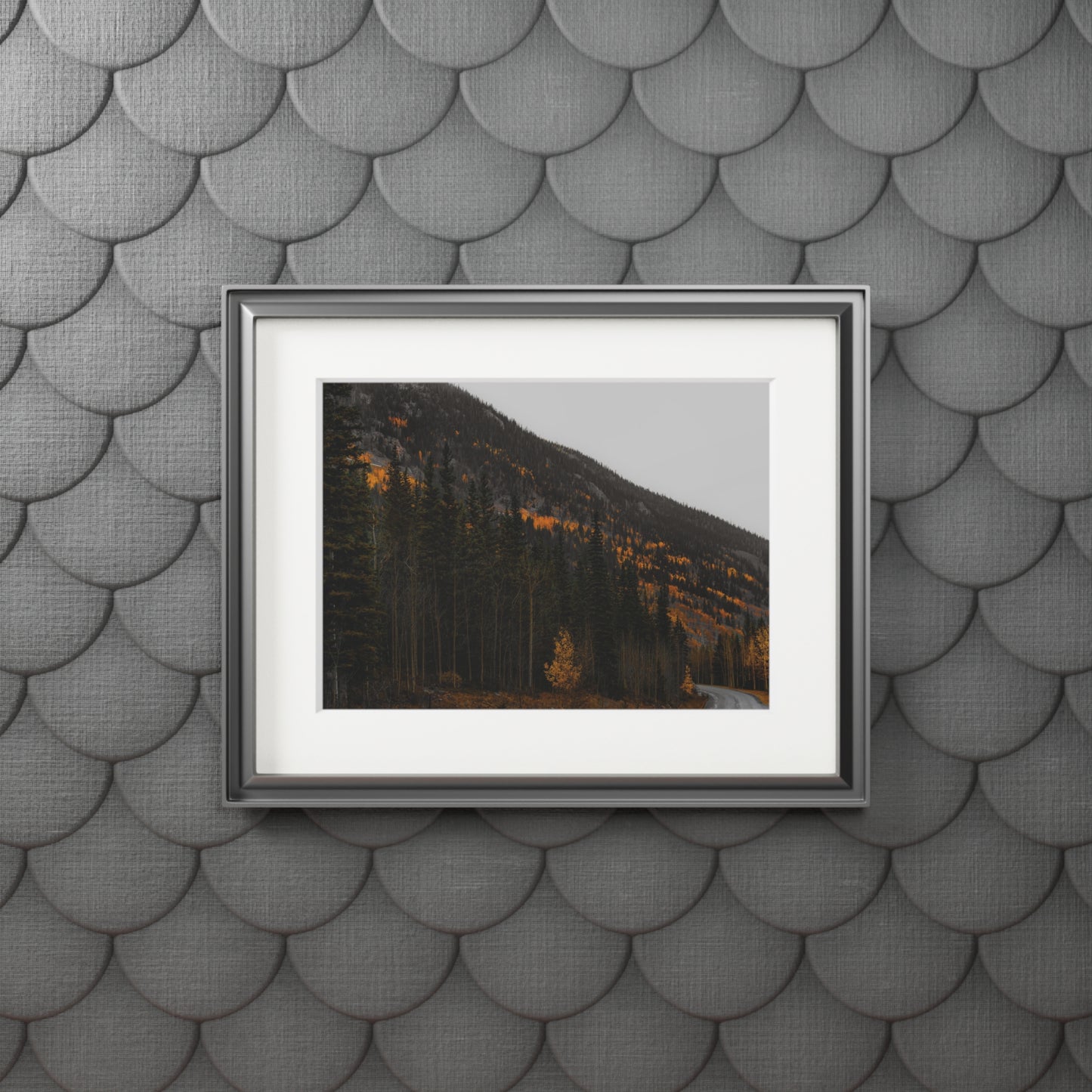 "The Lonely Road" Fine Art Prints (Passepartout Paper Frame)