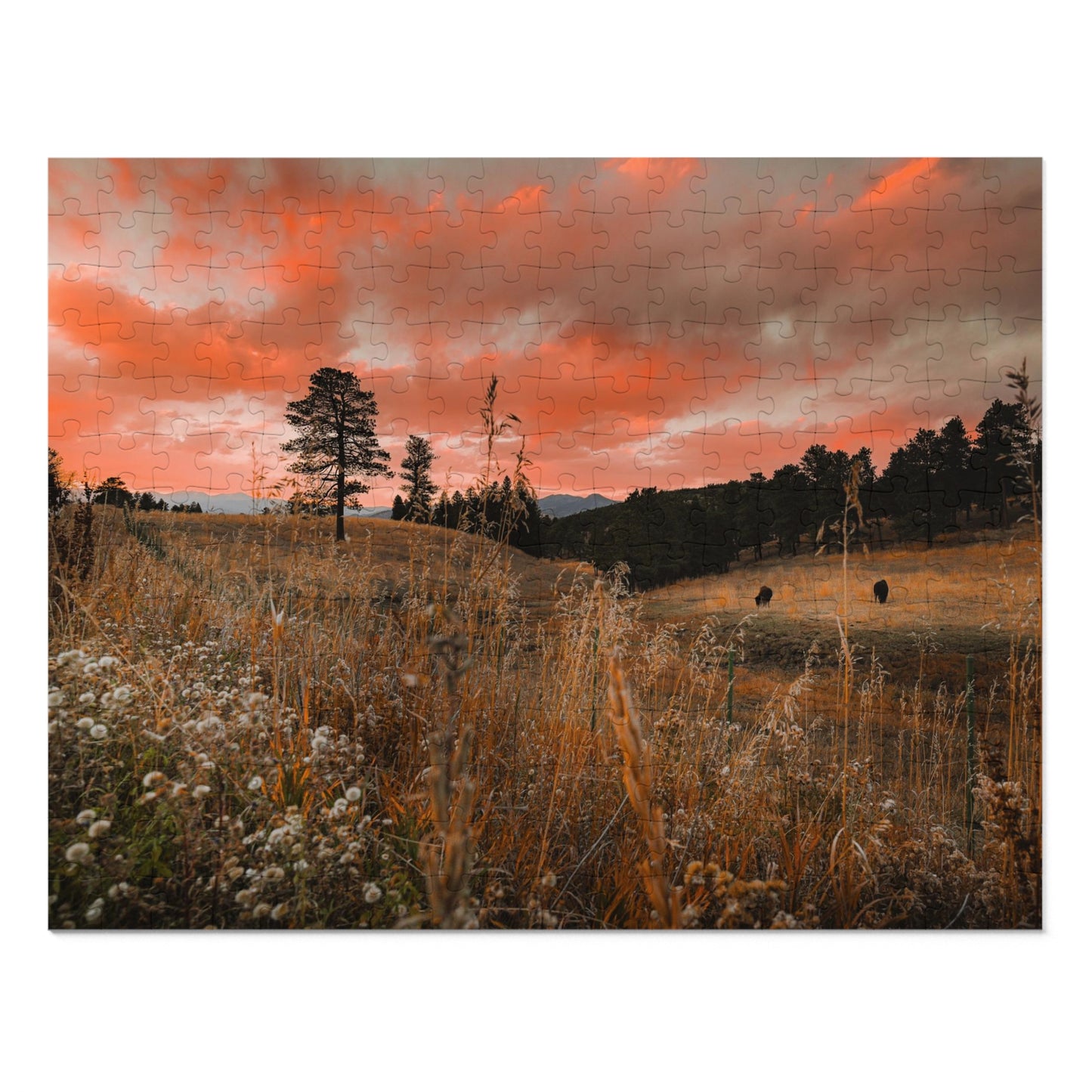 "Mountain Sunset" Jigsaw Puzzle (30, 110, 252, 500,1000-Piece)