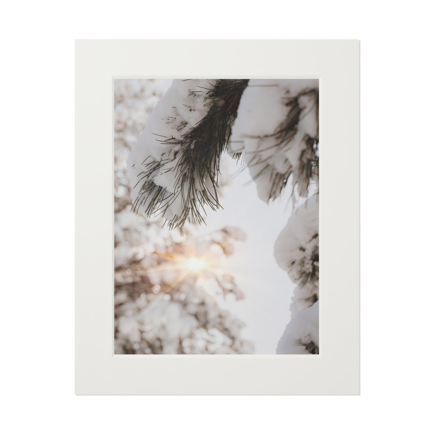 "Sun & the Snow" Fine Art Prints (Passepartout Paper Frame)