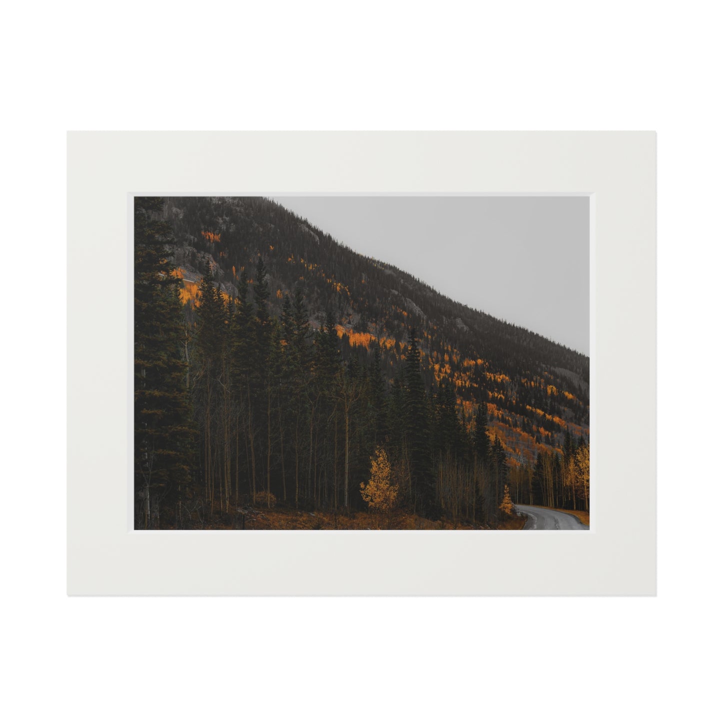 "The Lonely Road" Fine Art Prints (Passepartout Paper Frame)