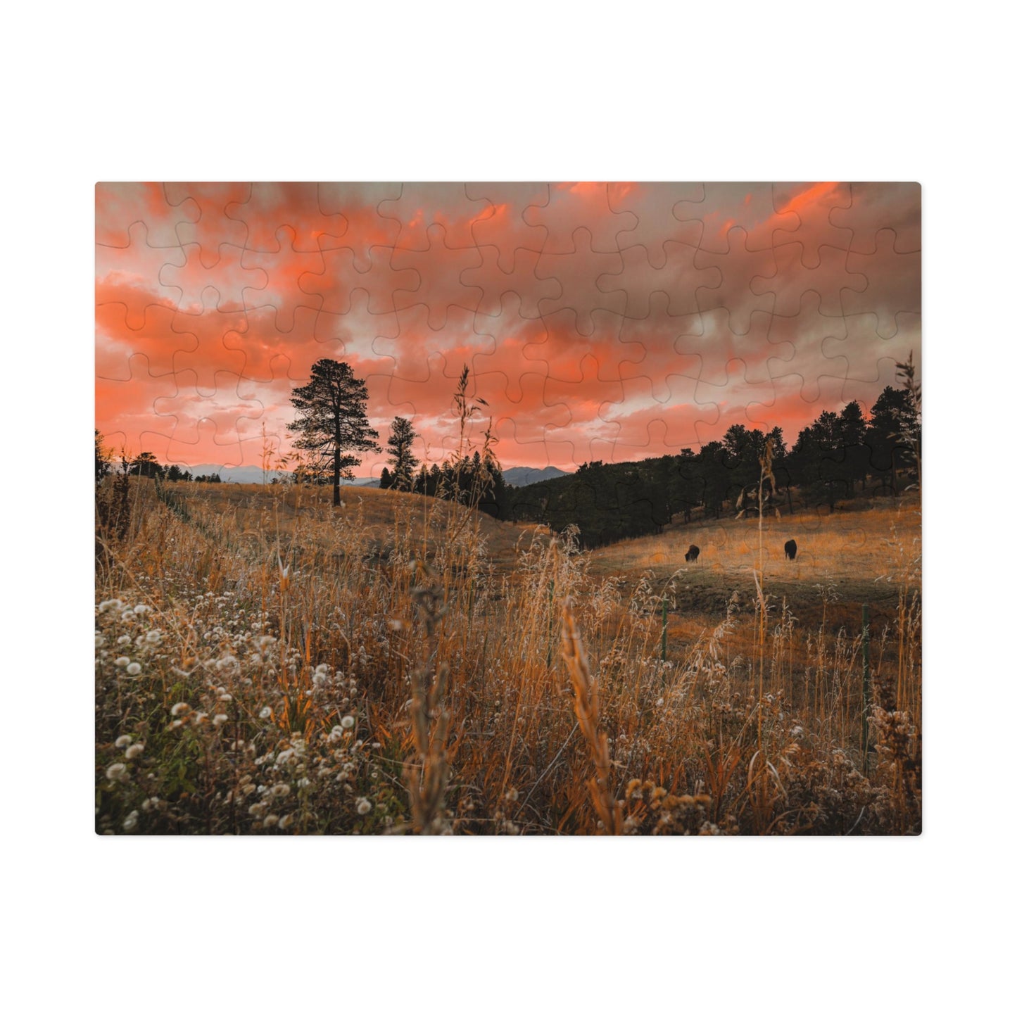 "Mountain Sunset" Jigsaw Puzzle (30, 110, 252, 500,1000-Piece)