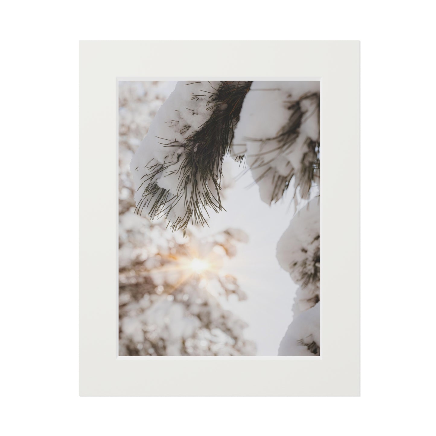 "Sun & the Snow" Fine Art Prints (Passepartout Paper Frame)