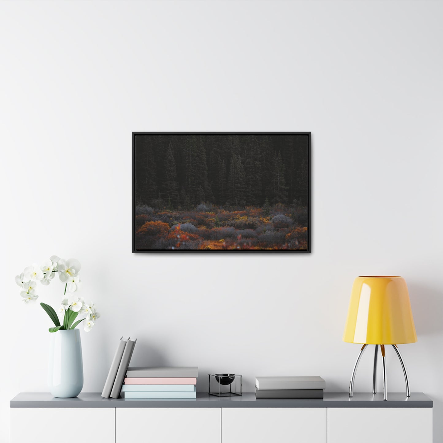 Moody Forest Framed Gallery Canvas