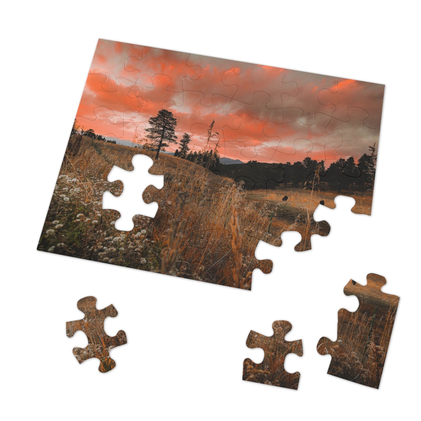 "Mountain Sunset" Jigsaw Puzzle (30, 110, 252, 500,1000-Piece)