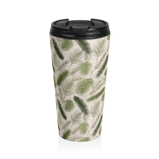 "Evergreens" Stainless Steel Travel Mug