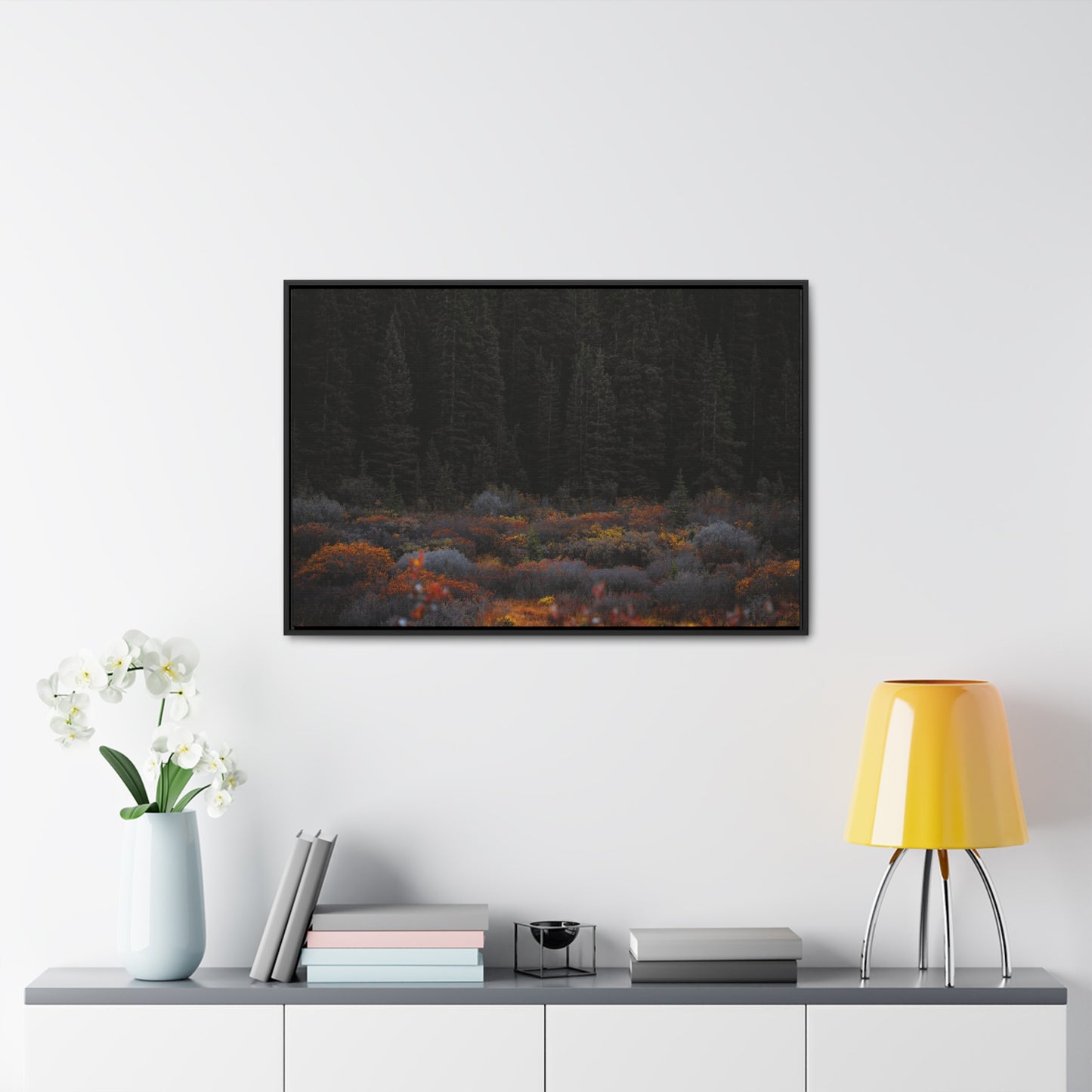 Moody Forest Framed Gallery Canvas