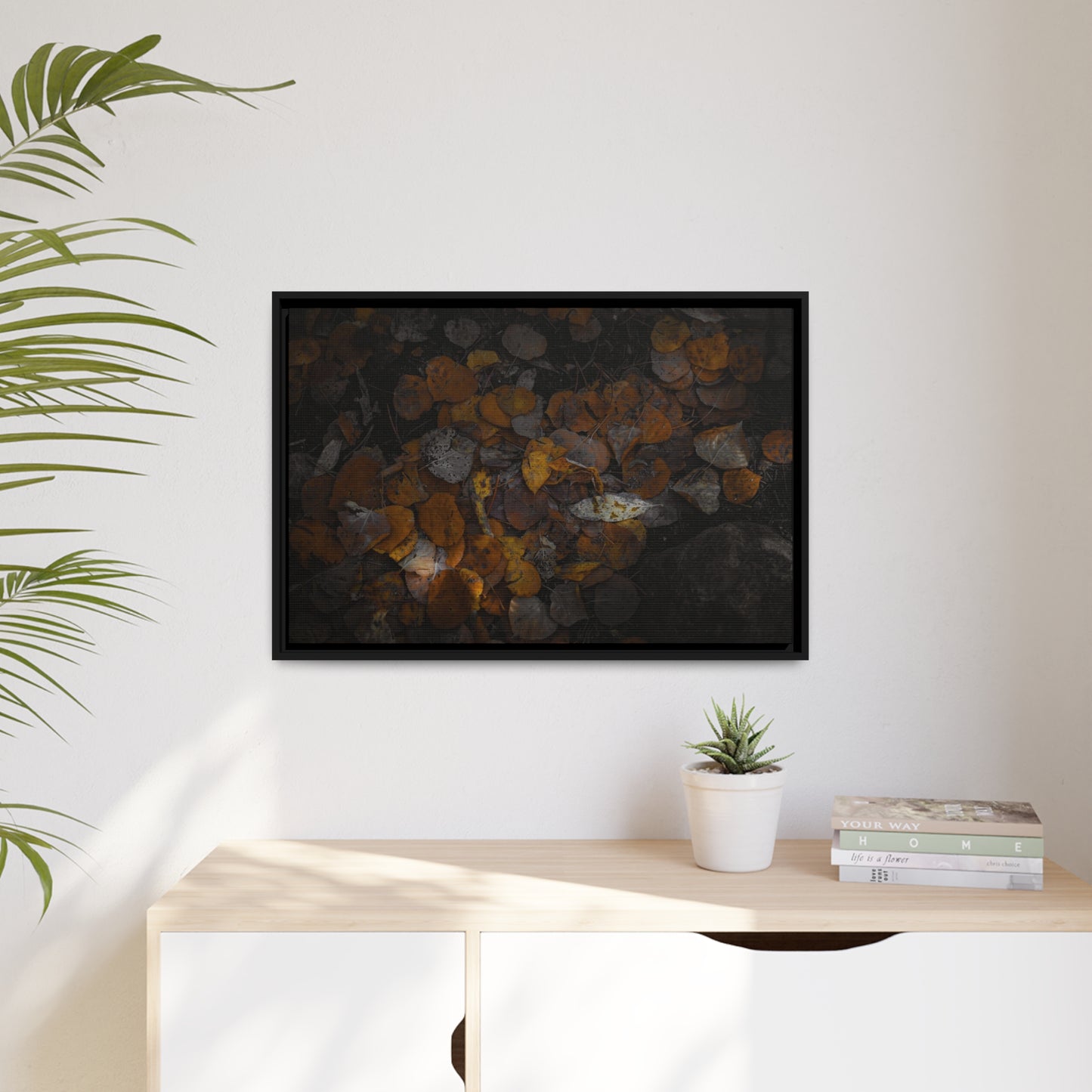 Earthy Forest Floor Wrapped Framed Canvas