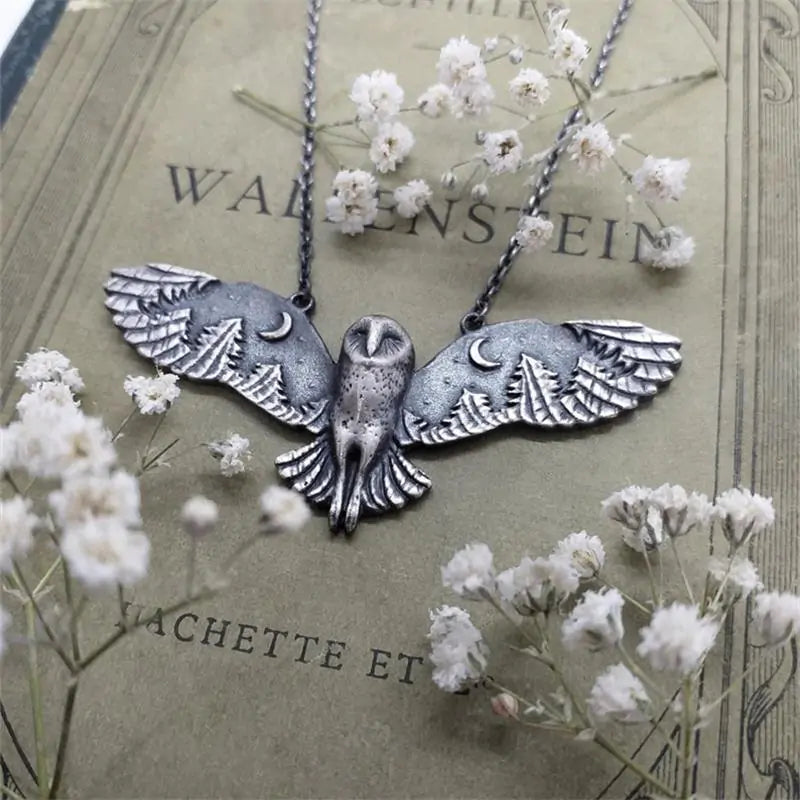 Moody Mortals Owl Charm Pendant Necklace